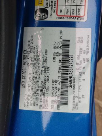 Photo 10 from auction – 2011 FORD FUSION SEL with VIN 3FAHP0JA8BR273296