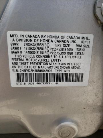 Photo 10 from auction – 2011 ACURA MDX ADVANC with VIN 2HNYD2H58BH548906