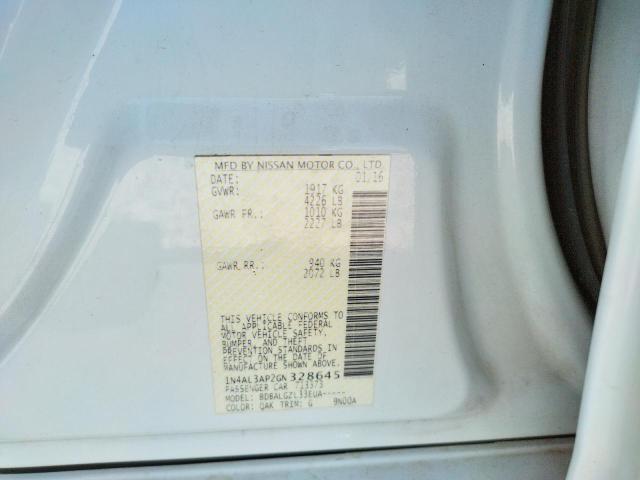 Photo 10 from auction – 2016 NISSAN ALTIMA 2.5 with VIN 1N4AL3AP2GN328645