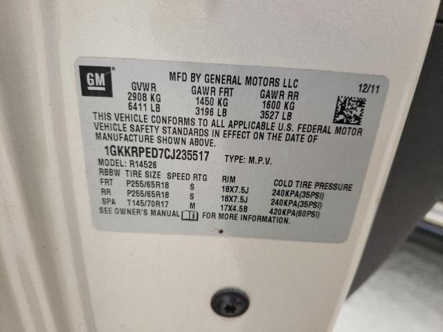 Photo 10 from auction – 2012 GMC ACADIA SLE with VIN 1GKKRPED7CJ235517