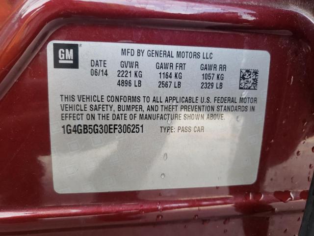 Photo 10 from auction – 2014 BUICK LACROSSE with VIN 1G4GB5G30EF306251