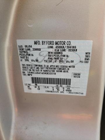 Photo 10 from auction – 2005 FORD ESCAPE LIM with VIN 1FMCU04165KB33518