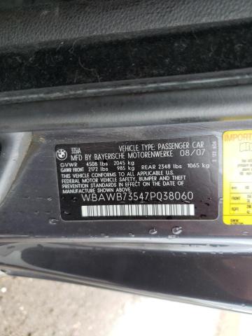 Photo 10 from auction – 2007 BMW 335 I with VIN WBAWB73547P038060