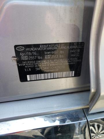 Photo 10 from auction – 2016 HYUNDAI SONATA SPO with VIN 5NPE34AF0GH429370