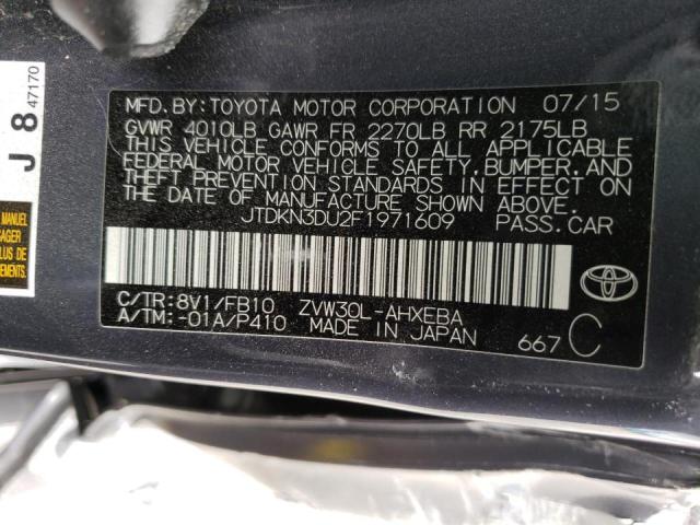 Photo 10 from auction – 2015 TOYOTA PRIUS with VIN JTDKN3DU2F1971609