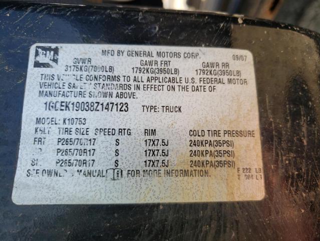 Photo 10 from auction – 2008 CHEVROLET SILVERADO with VIN 1GCEK19038Z147123