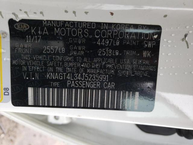 Photo 10 from auction – 2018 KIA OPTIMA LX with VIN KNAGT4L34J5235991