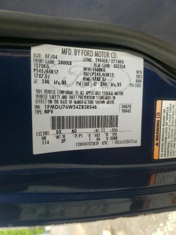 Photo 10 from auction – 2004 FORD EXPLORER E with VIN 1FMDU74W54ZB38546