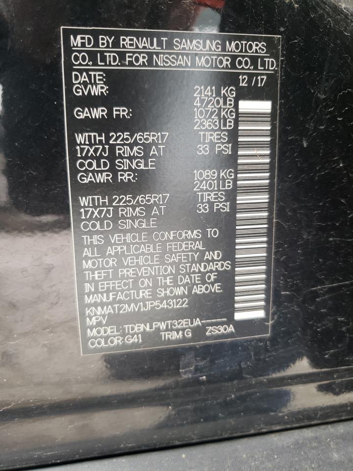 Photo 10 from auction – 2018 NISSAN ROGUE S with VIN KNMAT2MV1JP543122