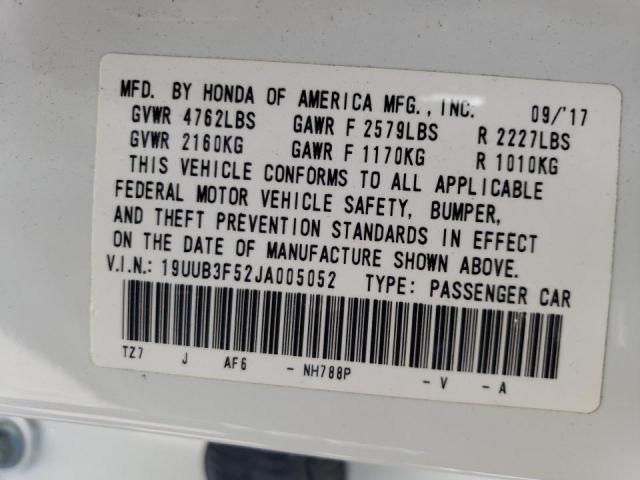 Photo 10 from auction – 2018 ACURA TLX TECH with VIN 19UUB3F52JA005052
