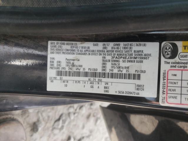 Photo 10 from auction – 2017 FORD FIESTA SE with VIN 3FADP4EJ3HM159907
