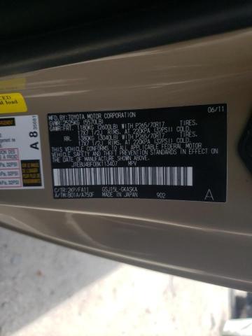 Photo 10 from auction – 2011 TOYOTA FJ CRUISER with VIN JTEBU4BF0BK113407