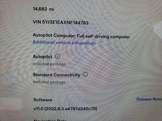 Photo 9 from auction – 2022 TESLA MODEL 3 with VIN 5YJ3E1EAXNF144783