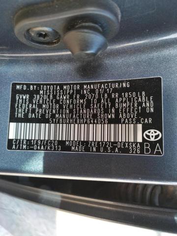 Photo 10 from auction – 2017 TOYOTA COROLLA L with VIN 5YFBURHE8HP644056