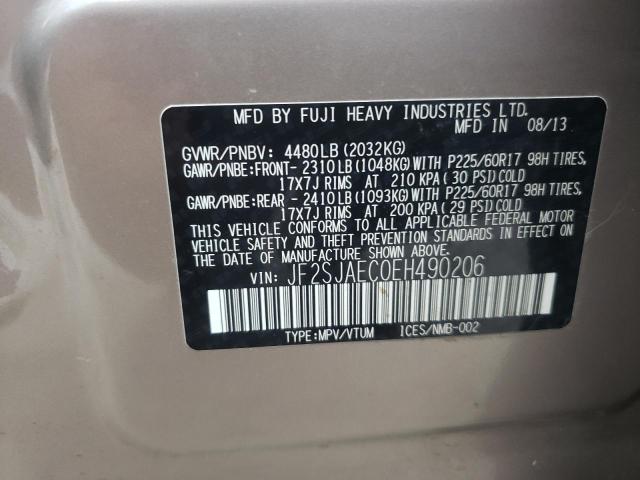 Photo 10 from auction – 2014 SUBARU FORESTER 2 with VIN JF2SJAEC0EH490206