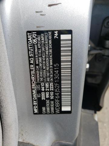 Photo 10 from auction – 2002 MERCEDES-BENZ C 320 with VIN WDBRF64J52F130415