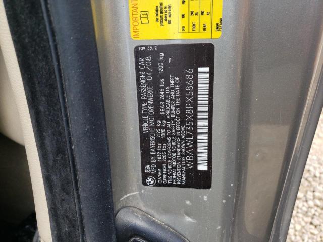 Photo 10 from auction – 2008 BMW 335 I with VIN WBAWL735X8PX58686