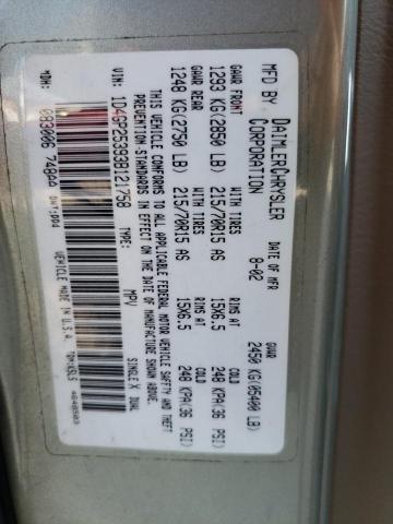 Photo 10 from auction – 2003 DODGE CARAVAN SE with VIN 1D4GP25393B121758