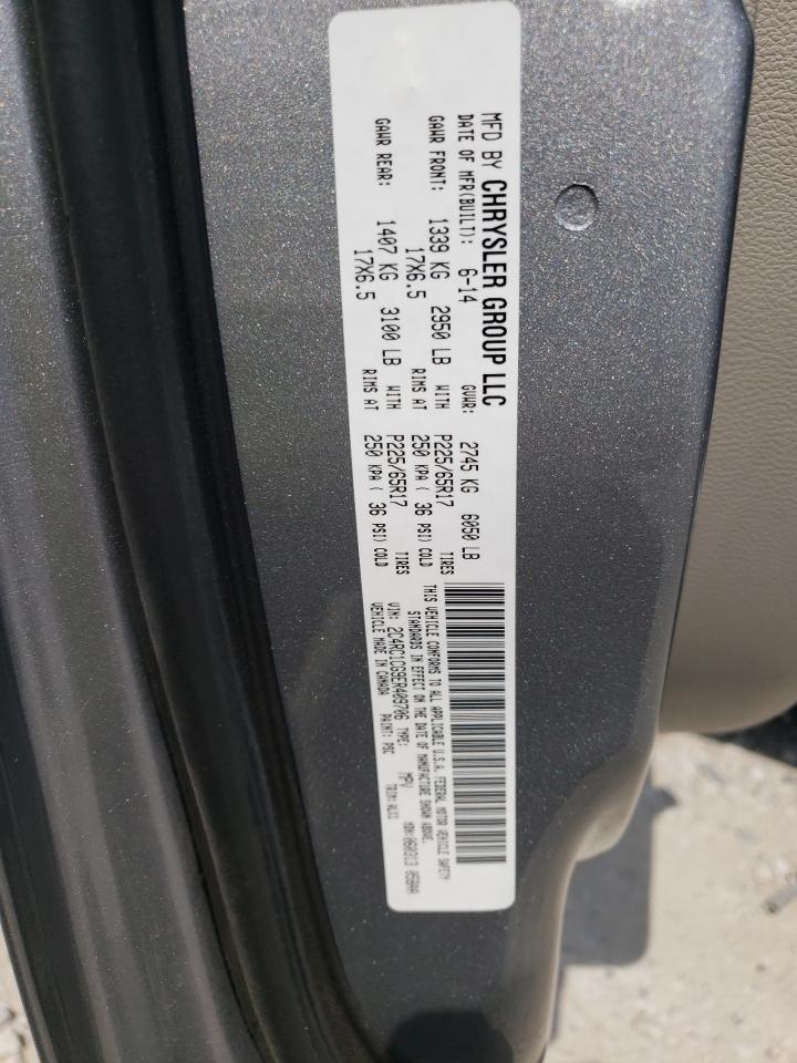 Photo 10 from auction – 2014 CHRYSLER TOWN & COU with VIN 2C4RC1CG9ER409706