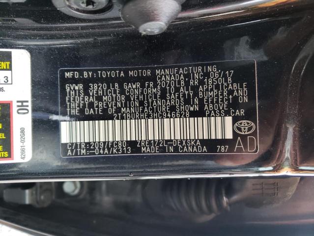 Photo 10 from auction – 2017 TOYOTA COROLLA L with VIN 2T1BURHE3HC946628