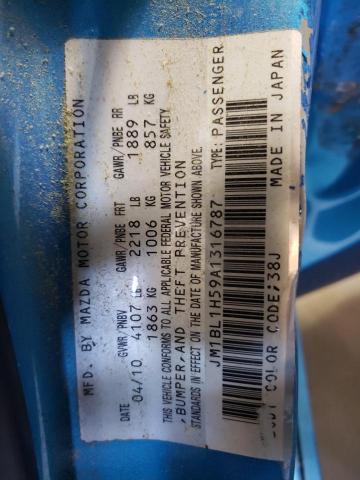 Photo 10 from auction – 2010 MAZDA 3 S with VIN JM1BL1H59A1316787