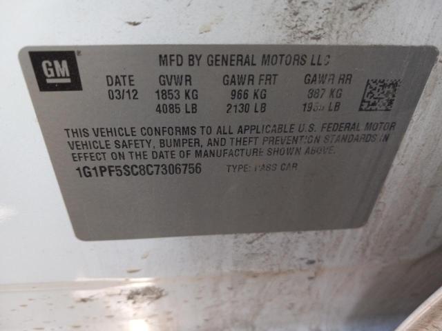 Photo 10 from auction – 2012 CHEVROLET CRUZE LT with VIN 1G1PF5SC8C7306756