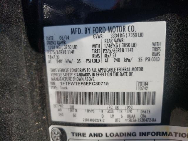 Photo 10 from auction – 2014 FORD F150 SUPER with VIN 1FTFW1EF5EFC30715