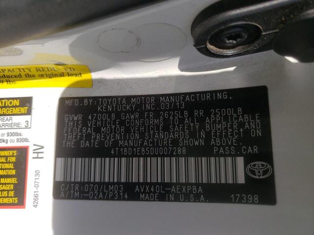 Photo 10 from auction – 2013 TOYOTA AVALON HYB with VIN 4T1BD1EB5DU007288
