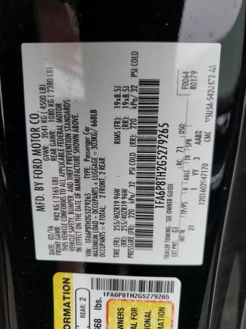 Photo 10 from auction – 2016 FORD MUSTANG with VIN 1FA6P8TH2G5279265
