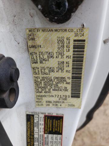 Photo 10 from auction – 2015 NISSAN FRONTIER S with VIN 1N6BD0CT5FN721703
