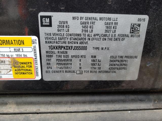 Photo 10 from auction – 2015 GMC ACADIA with VIN 1GKKRPKDXFJ355000