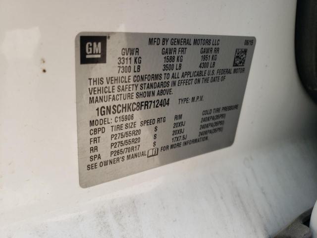 Photo 10 from auction – 2015 CHEVROLET SUBURBAN C with VIN 1GNSCHKC8FR712404