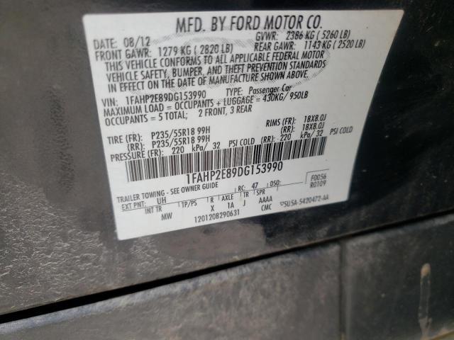 Photo 10 from auction – 2013 FORD TAURUS SEL with VIN 1FAHP2E89DG153990
