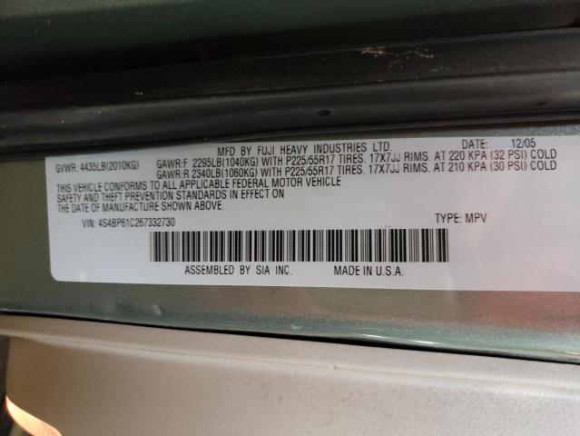 Photo 10 from auction – 2006 SUBARU LEGACY OUT with VIN 4S4BP61C267332730