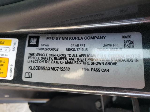 Photo 10 from auction – 2021 CHEVROLET SPARK LS with VIN KL8CB6SAXMC712562