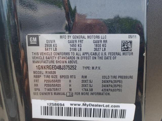 Photo 3 from auction – 2011 CHEVROLET TRAVERSE L with VIN 1GNKRGED4BJ375252