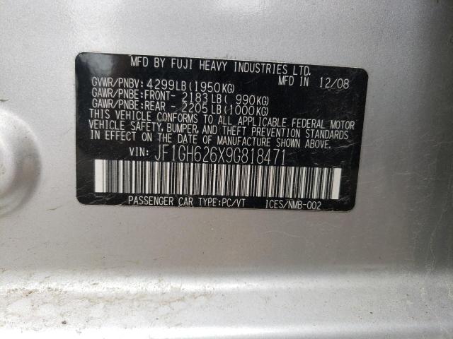 Photo 10 from auction – 2009 SUBARU IMPREZA 2. with VIN JF1GH626X9G818471
