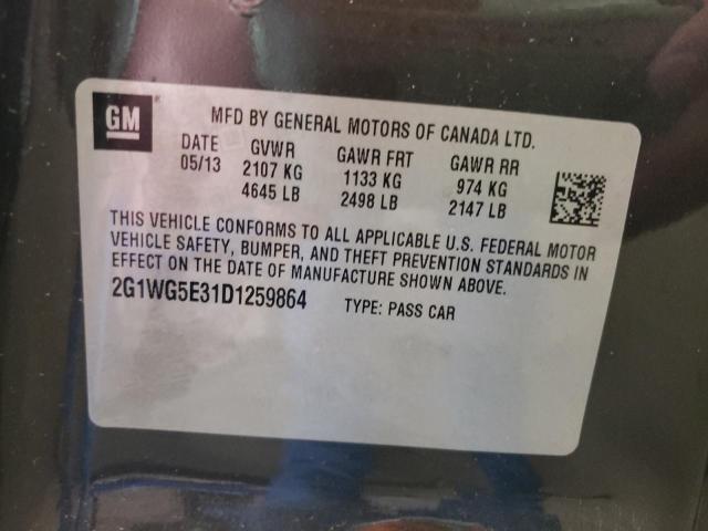Photo 10 from auction – 2013 CHEVROLET IMPALA LT with VIN 2G1WG5E31D1259864