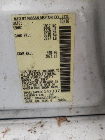 Photo 10 from auction – 2017 NISSAN ALTIMA 2.5 with VIN 1N4AL3APXHC147337