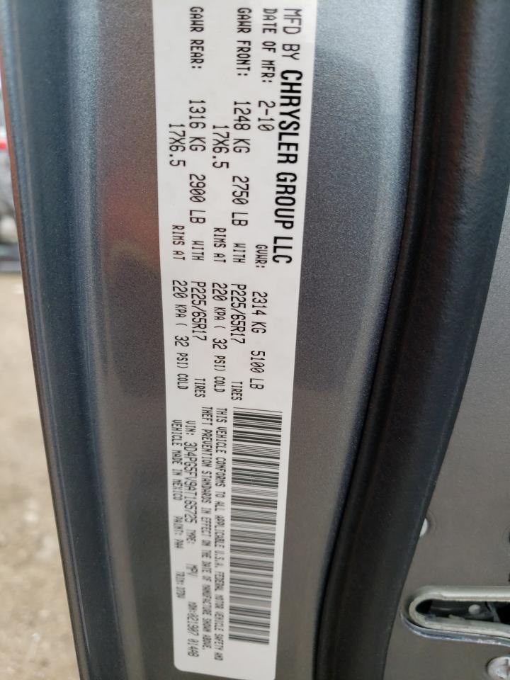 Photo 10 from auction – 2010 DODGE JOURNEY SX with VIN 3D4PG5FV9AT165725