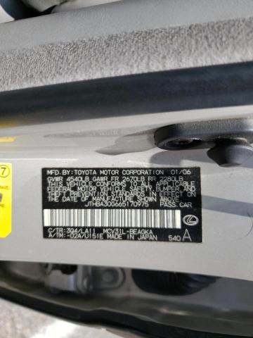 Photo 10 from auction – 2006 LEXUS ES 330 with VIN JTHBA30G665170975