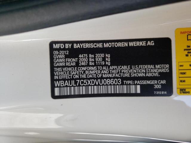 Photo 10 from auction – 2013 BMW 128 I with VIN WBAUL7C5XDVU08603