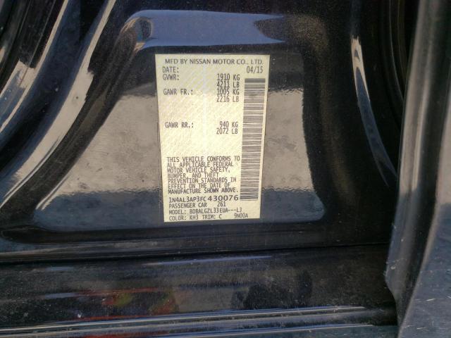 Photo 10 from auction – 2015 NISSAN ALTIMA 2.5 with VIN 1N4AL3AP3FC430076