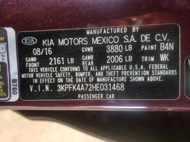 Photo 10 from auction – 2017 KIA FORTE with VIN 3KPFK4A72HE031468