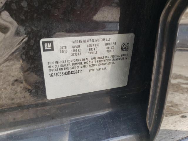 Photo 10 from auction – 2013 CHEVROLET SONIC with VIN 1G1JC5SH3D4252411