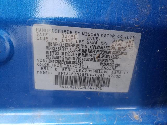 Photo 10 from auction – 2021 NISSAN VERSA SV with VIN 3N1CN8EV1ML864391