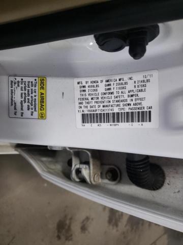 Photo 10 from auction – 2012 ACURA TL with VIN 19UUA8F71CA013745