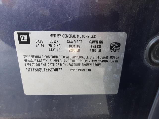Photo 10 from auction – 2014 CHEVROLET MALIBU LS with VIN 1G11B5SL1EF274677