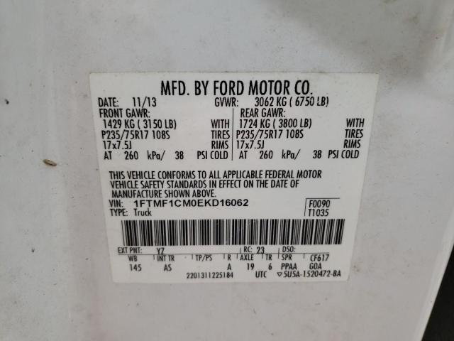 Photo 10 from auction – 2014 FORD F150 with VIN 1FTMF1CM0EKD16062