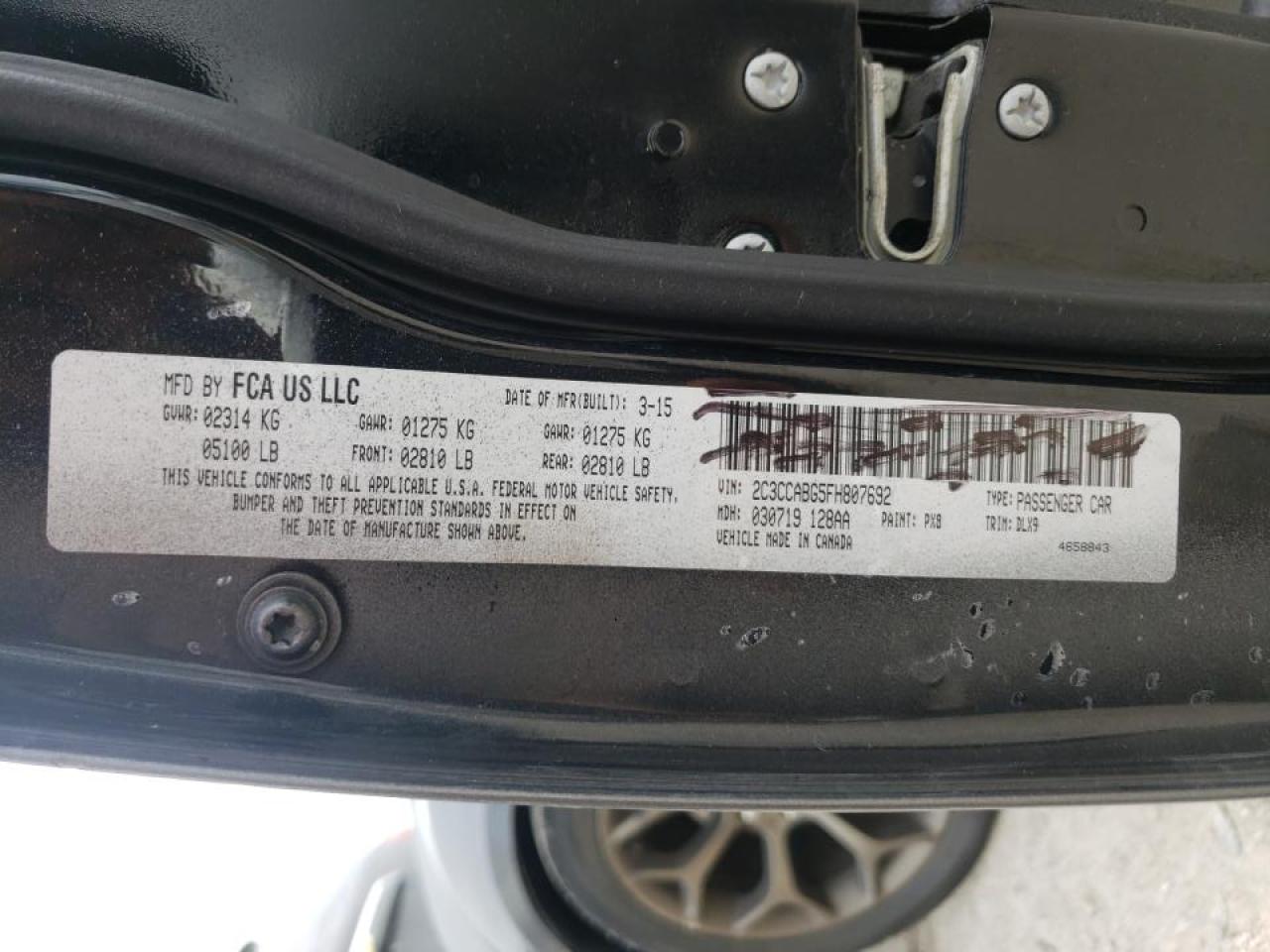 Photo 10 from auction – 2016 CHRYSLER 300 S with VIN 2C3CCABG0GH358326